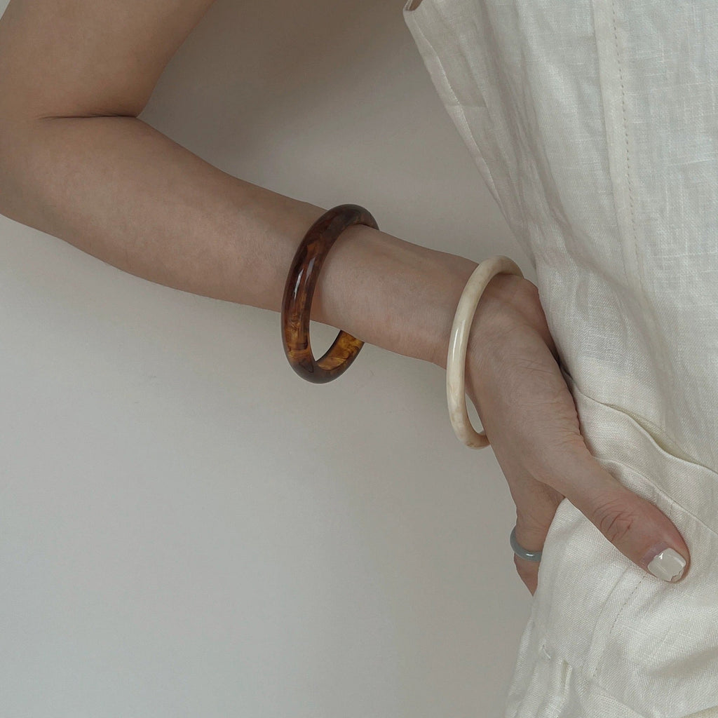 Marbled Irregular Acrylic Bracelet — bracelet, view 4