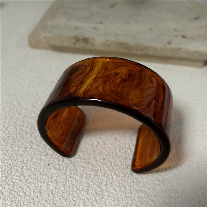 Marbled Irregular Acrylic Bracelet — bracelet, view 6