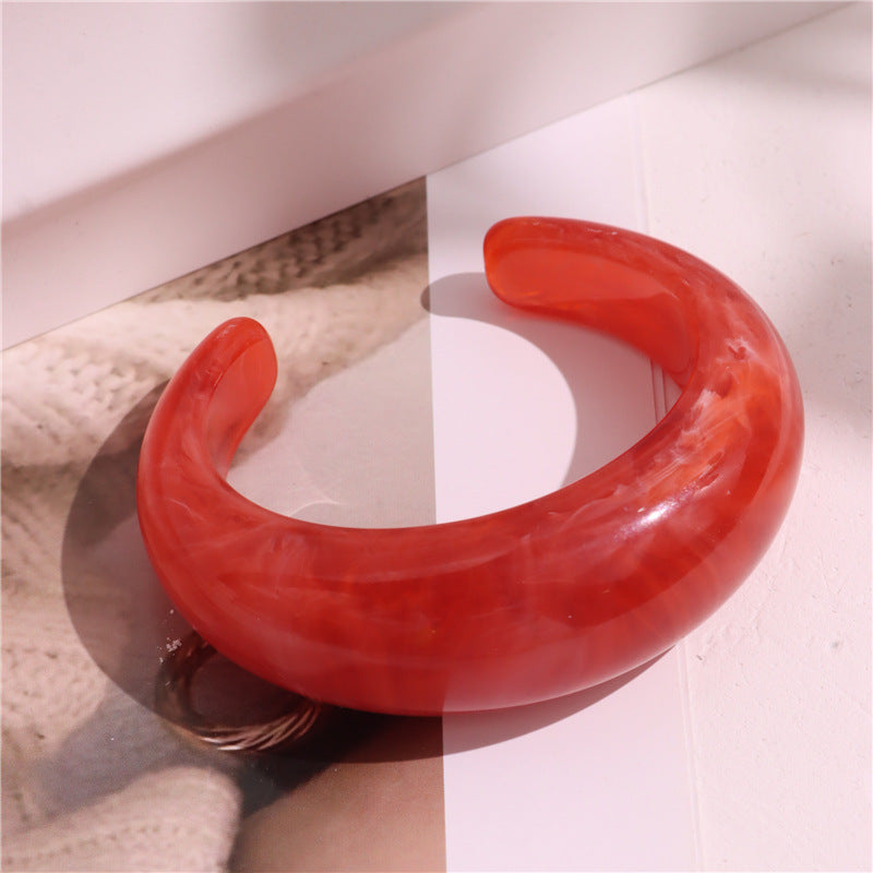 Marbled Irregular Acrylic Bracelet — bracelet, view 20