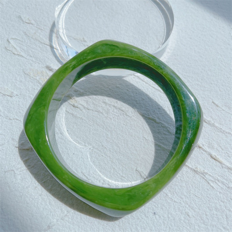 Marbled Irregular Acrylic Bracelet — bracelet, view 21