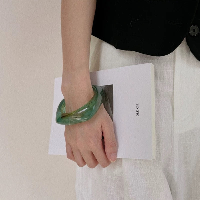 Marbled Irregular Acrylic Bracelet — bracelet, view 22