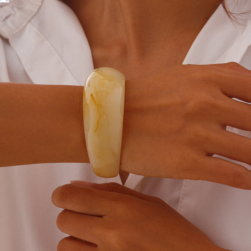 Open Style Marbled Acrylic Bracelet — bracelet, view 3
