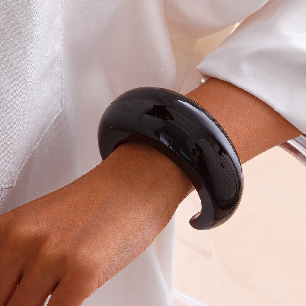 Open Style Marbled Acrylic Bracelet — bracelet, view 10