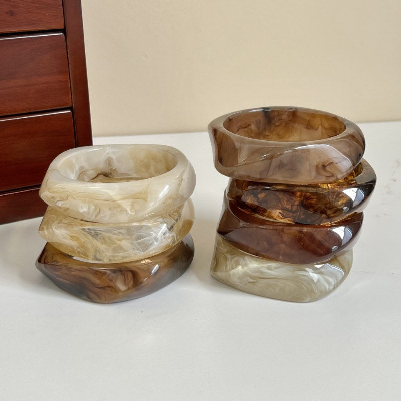 Tortoiseshell Polygon Acrylic Bracelet — bracelet