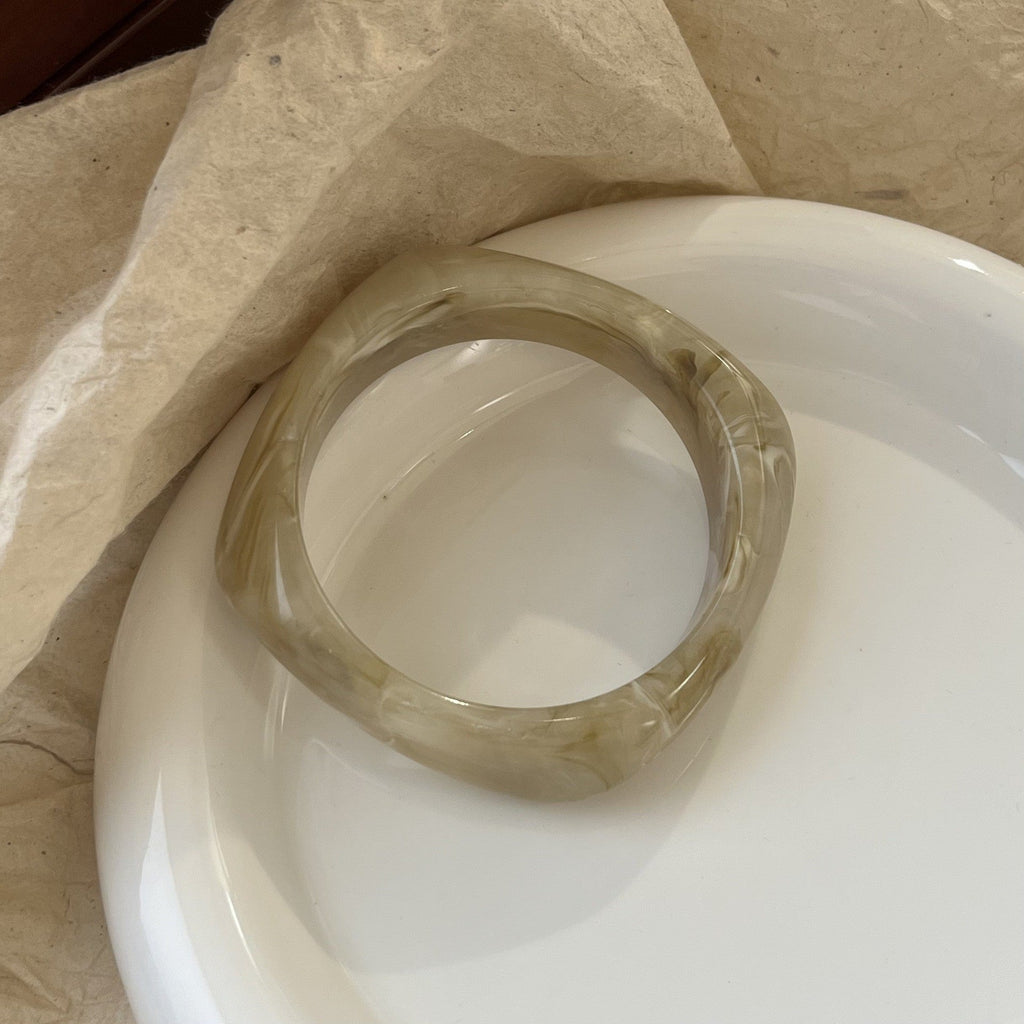 Tortoiseshell Polygon Acrylic Bracelet — bracelet, view 9
