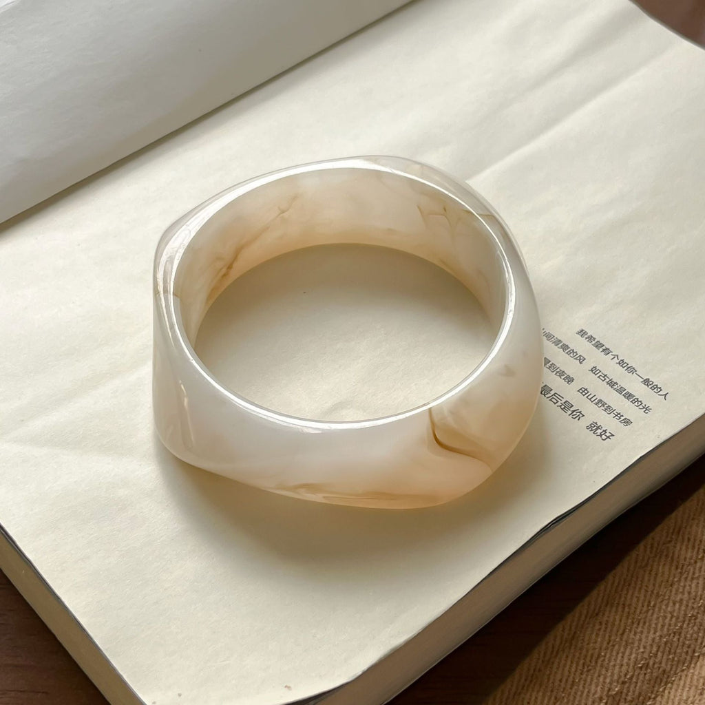 Tortoiseshell Polygon Acrylic Bracelet — bracelet, view 12