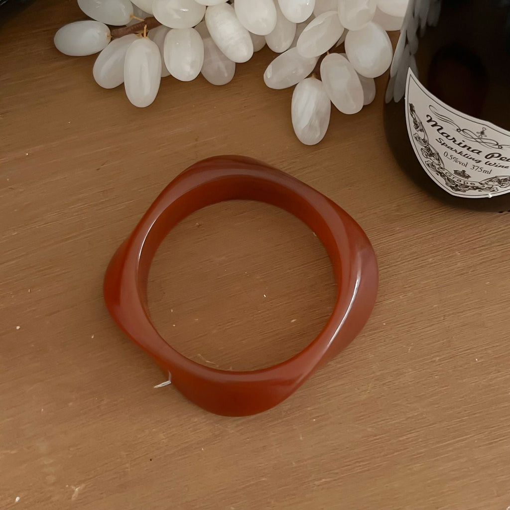 Tortoiseshell Polygon Acrylic Bracelet — bracelet, view 14