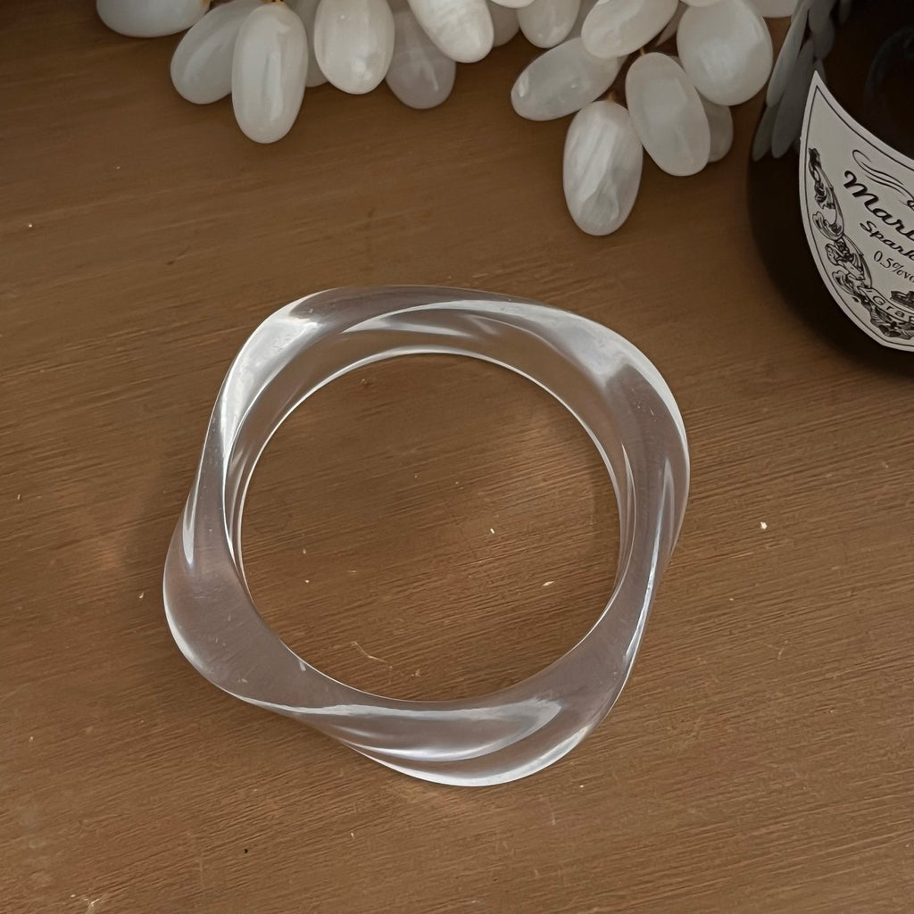 Tortoiseshell Polygon Acrylic Bracelet — bracelet, view 15
