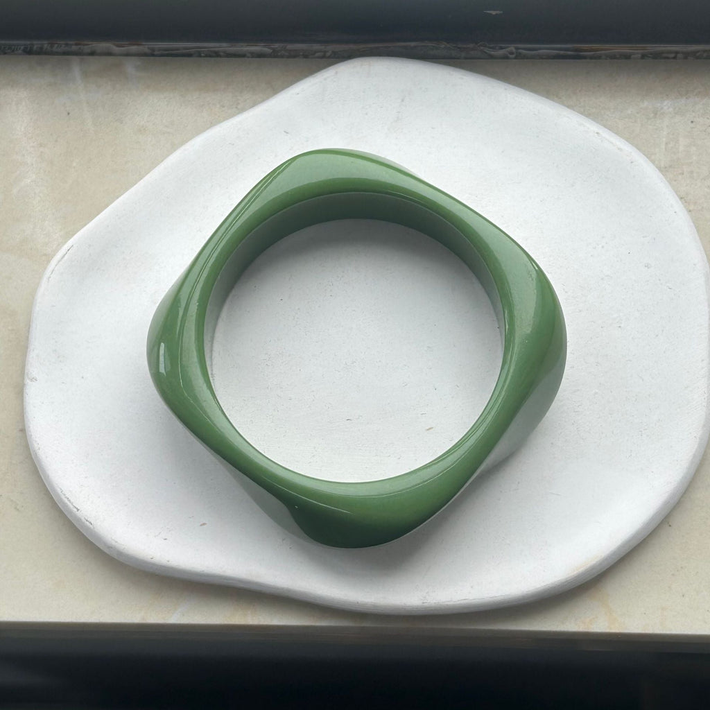 Tortoiseshell Polygon Acrylic Bracelet — bracelet, view 16