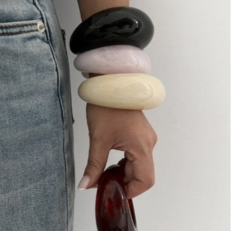 Open-Style Layered Acrylic Bracelet — bracelet
