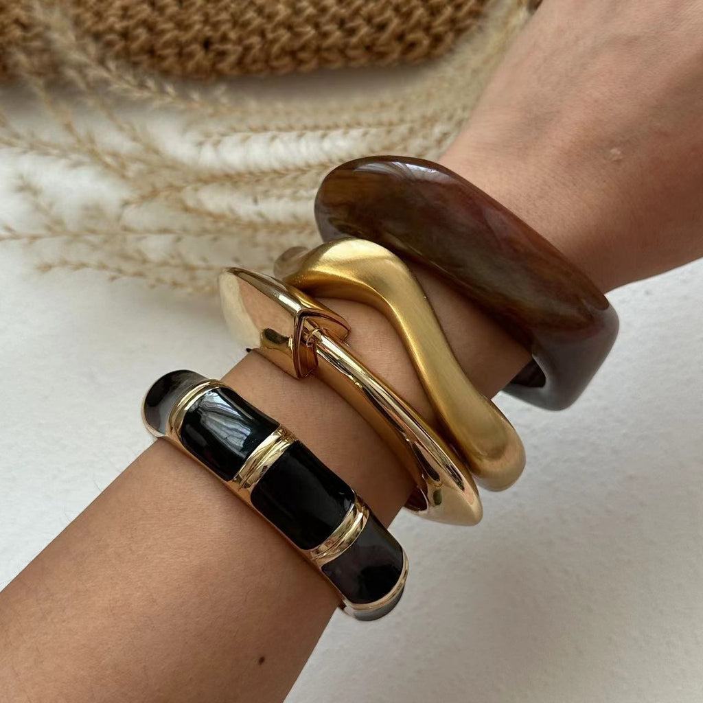 Marbled Acrylic Layered Bracelet — bracelet, view 2