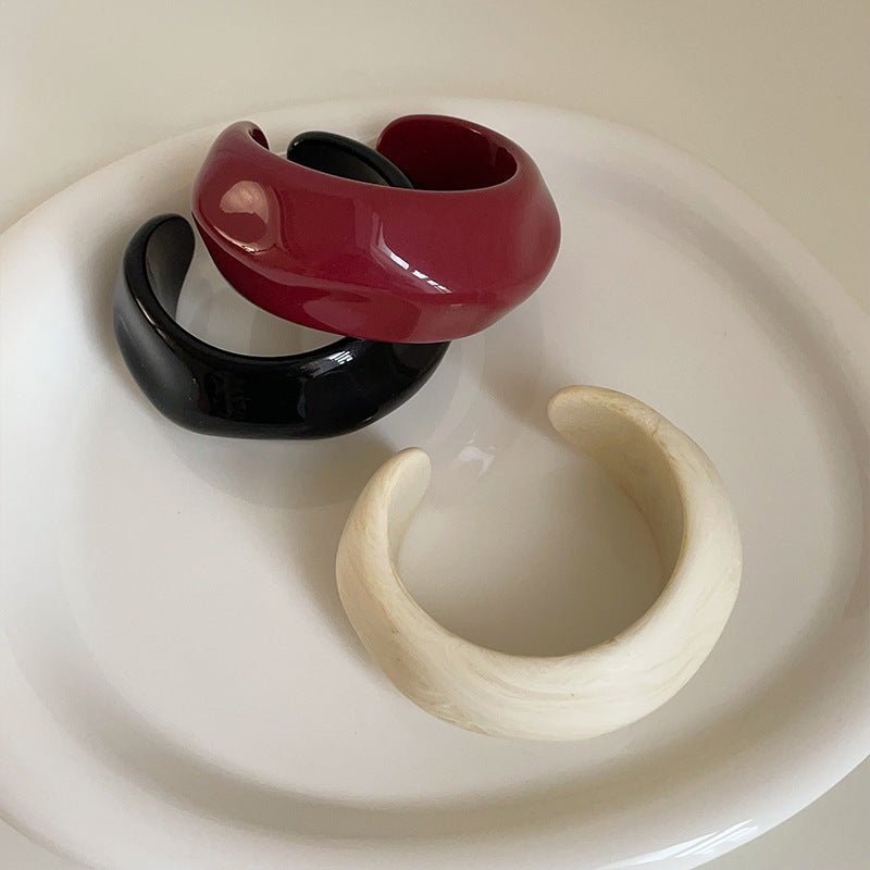 Irregular Acrylic Open Bracelet — bracelet, view 3