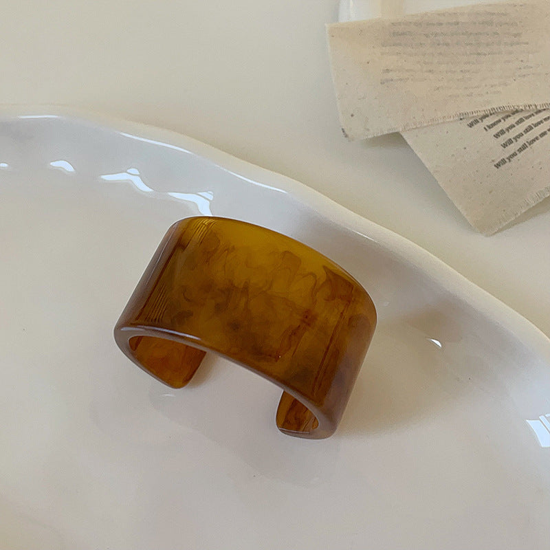Layered Marbled Acrylic Bangle — bracelet, view 7