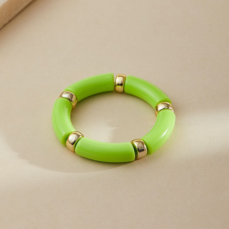 Colour Block Marbled Acrylic Bracelet — bracelet, view 10
