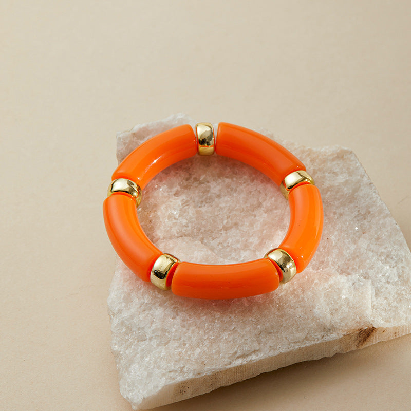 Colour Block Marbled Acrylic Bracelet — bracelet, view 11
