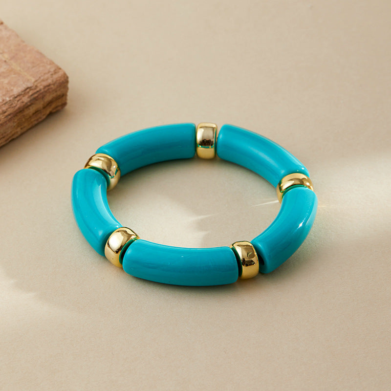 Colour Block Marbled Acrylic Bracelet — bracelet, view 13