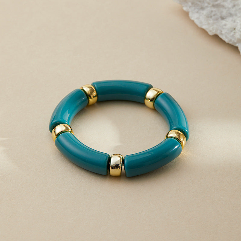 Colour Block Marbled Acrylic Bracelet — bracelet, view 14