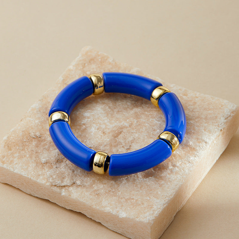 Colour Block Marbled Acrylic Bracelet — bracelet, view 15