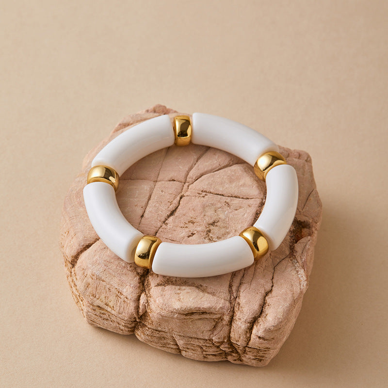 Colour Block Marbled Acrylic Bracelet — bracelet, view 16
