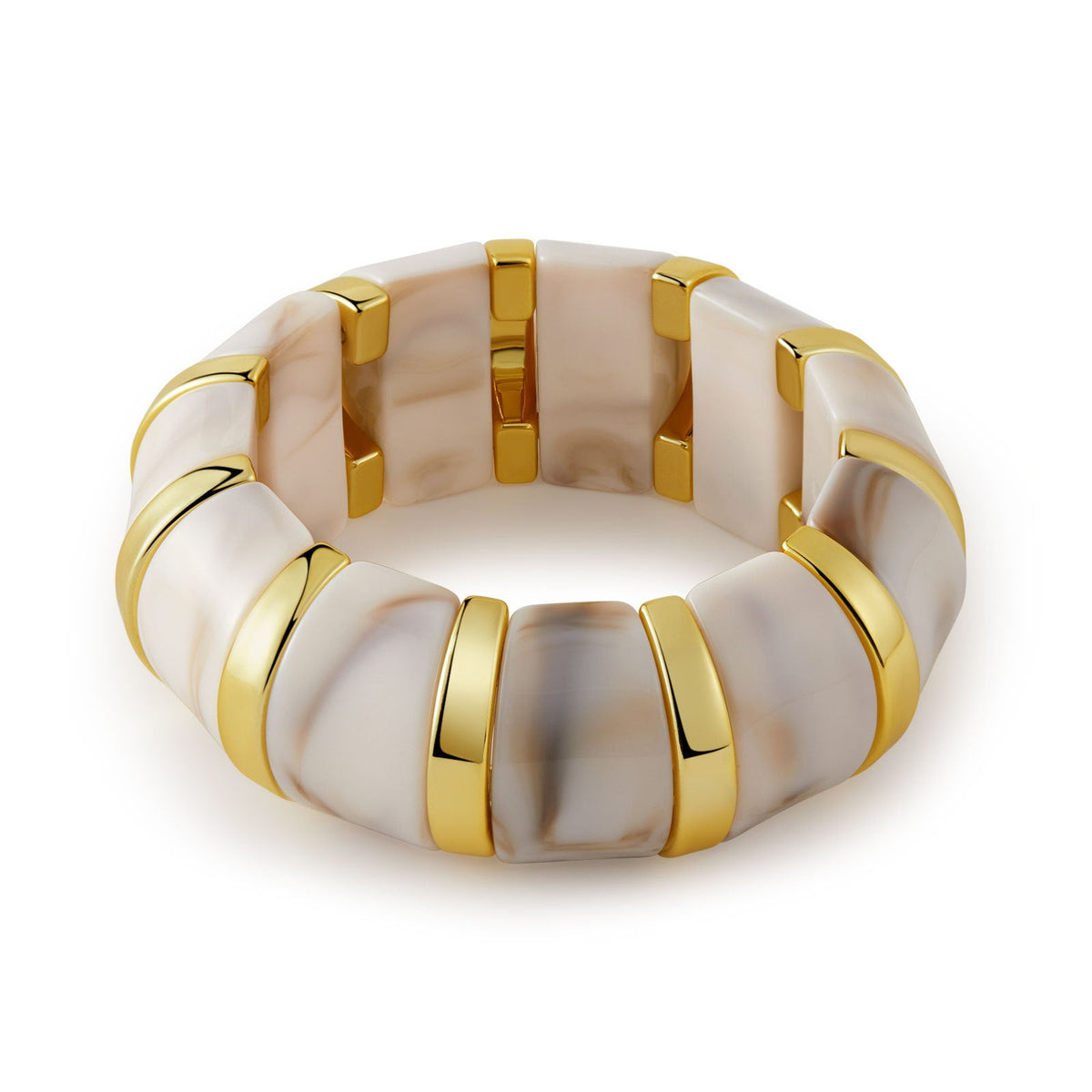 Stretchy Marbled Acrylic Bracelet — bracelet, view 5