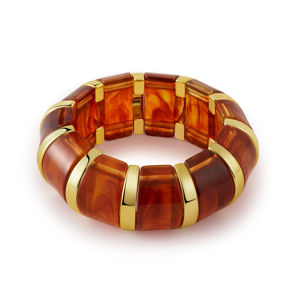 Stretchy Marbled Acrylic Bracelet — bracelet, view 6