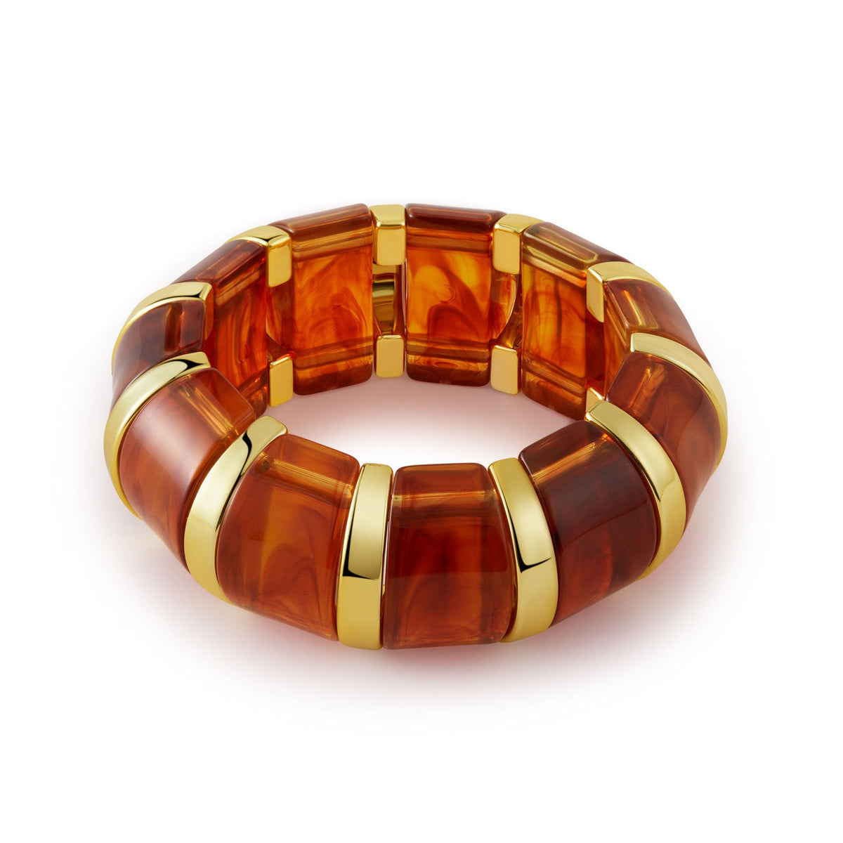 Stretchy Marbled Acrylic Bracelet — bracelet, view 6