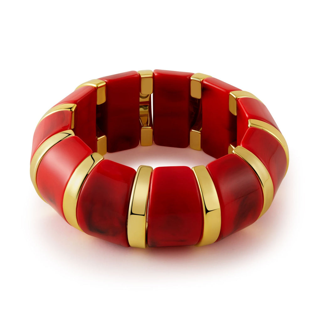 Stretchy Marbled Acrylic Bracelet — bracelet, view 7