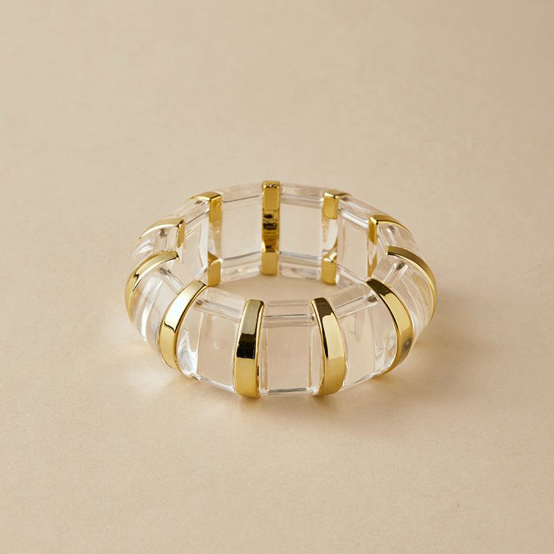 Stretchy Marbled Acrylic Bracelet — bracelet, view 12