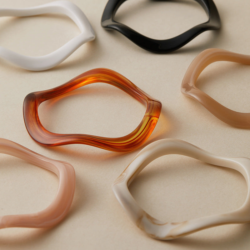 Wave Irregular Acrylic Bracelet — bracelet, view 2