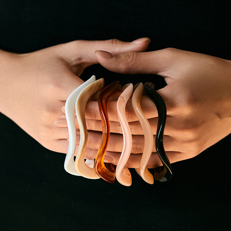 Wave Irregular Acrylic Bracelet — bracelet, view 3
