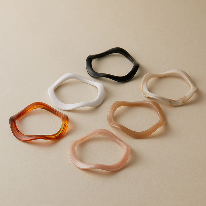 Wave Irregular Acrylic Bracelet — bracelet, view 4