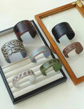 Leopard Print Wide Leather Cuff — bracelet