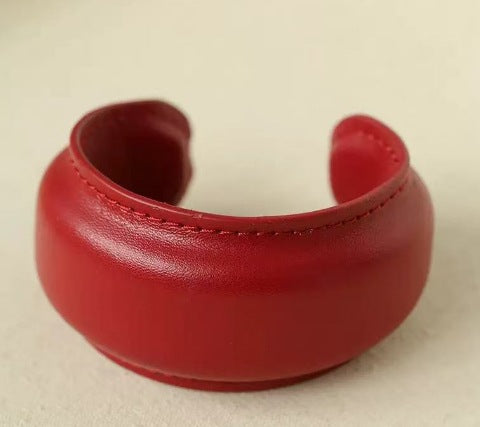 Leopard Print Wide Leather Cuff — bracelet, view 11