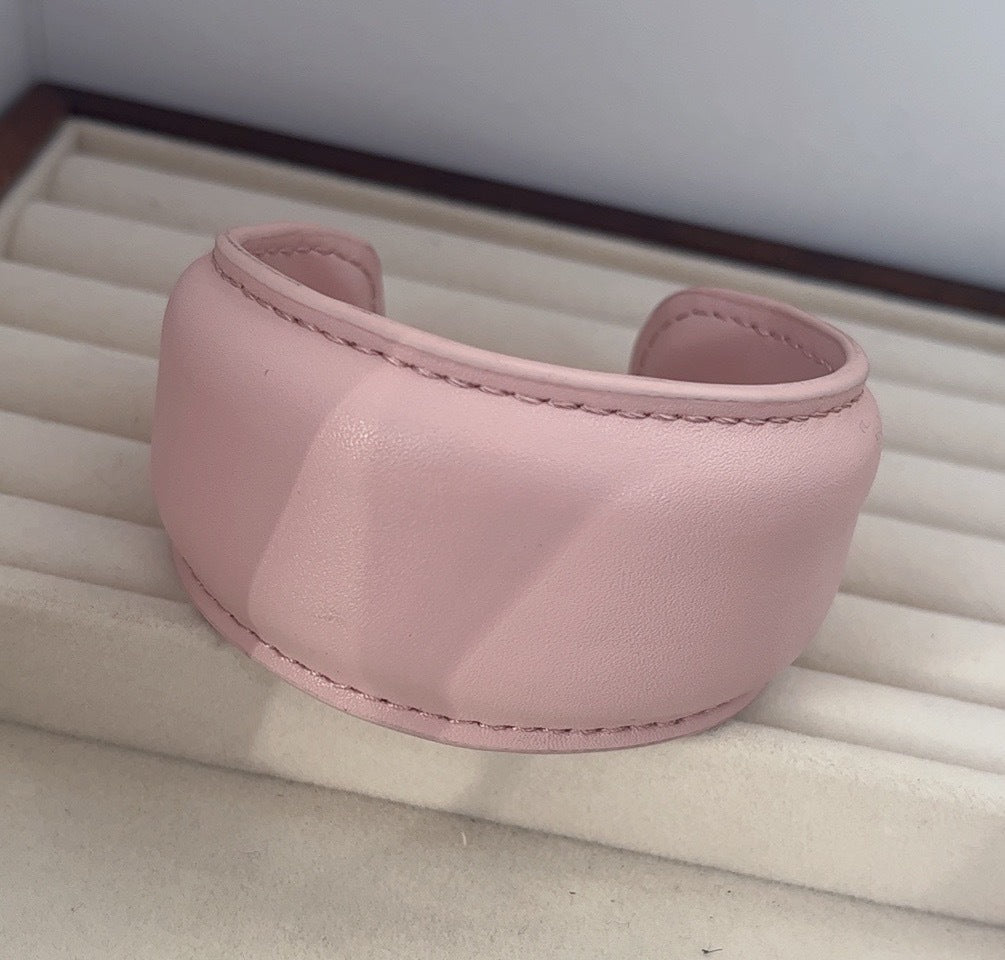 Leopard Print Wide Leather Cuff — bracelet, view 12