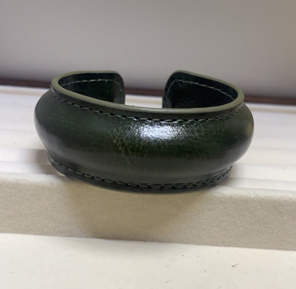 Leopard Print Wide Leather Cuff — bracelet, view 14