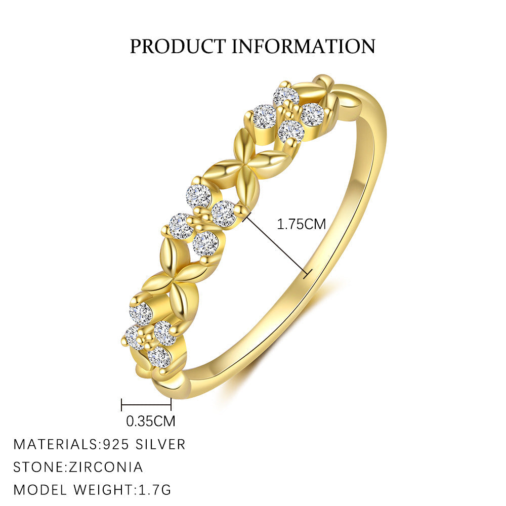 Zircon Flower And Moon Ring — ring, view 5
