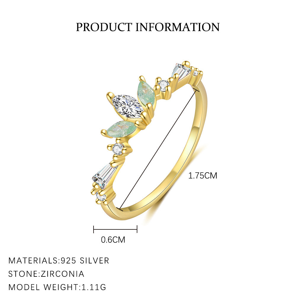 Zircon Flower And Moon Ring — ring, view 6
