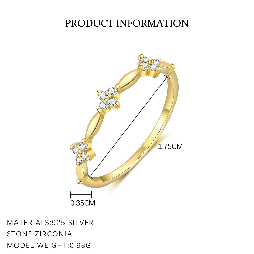 Zircon Flower And Moon Ring — ring, view 8