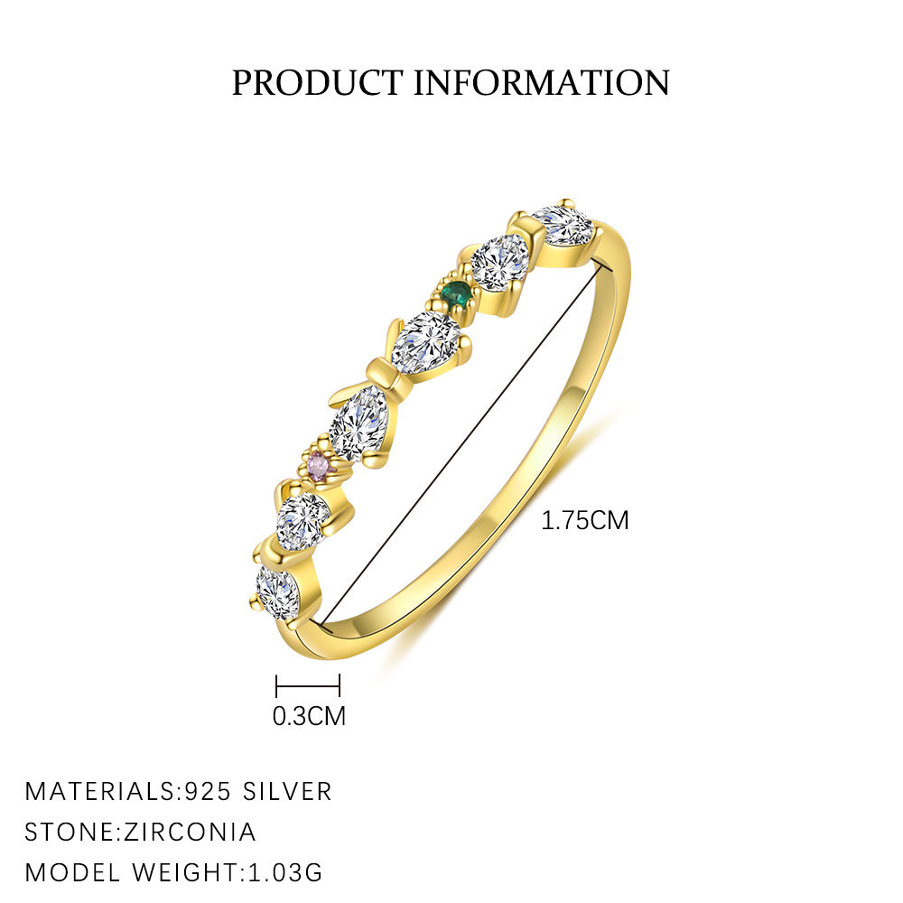 Zircon Flower And Moon Ring — ring, view 11