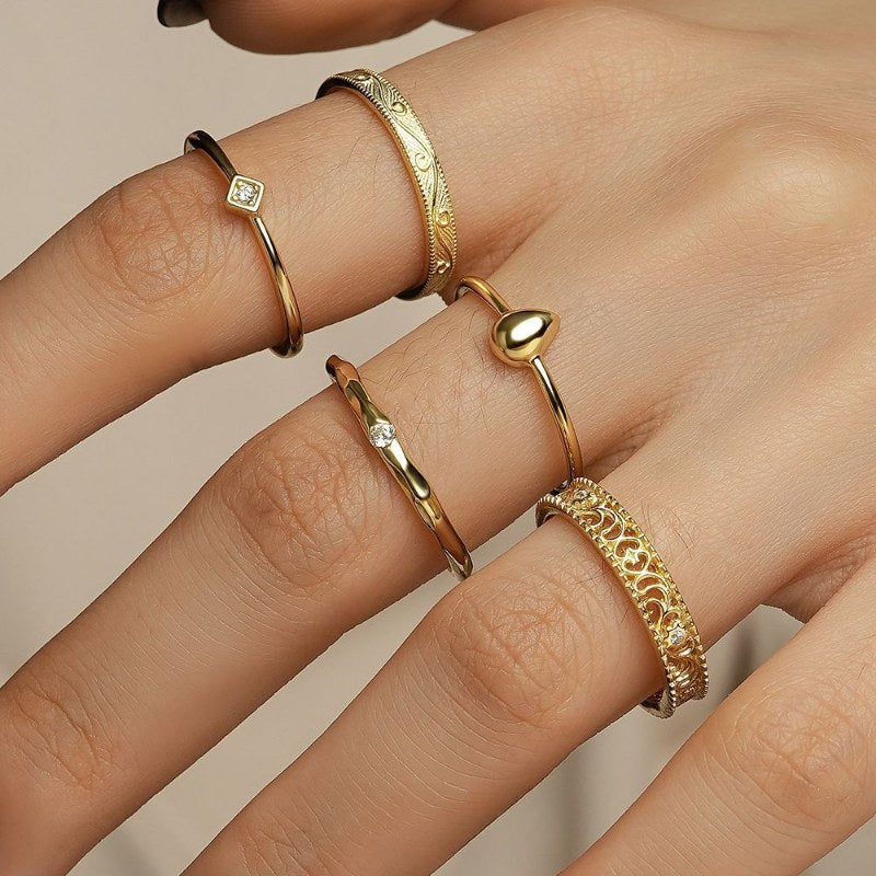 Zircon Geometric Single Rings — ring, view 2