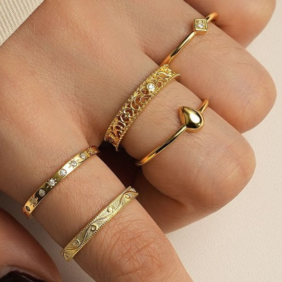 Zircon Geometric Single Rings — ring, view 3
