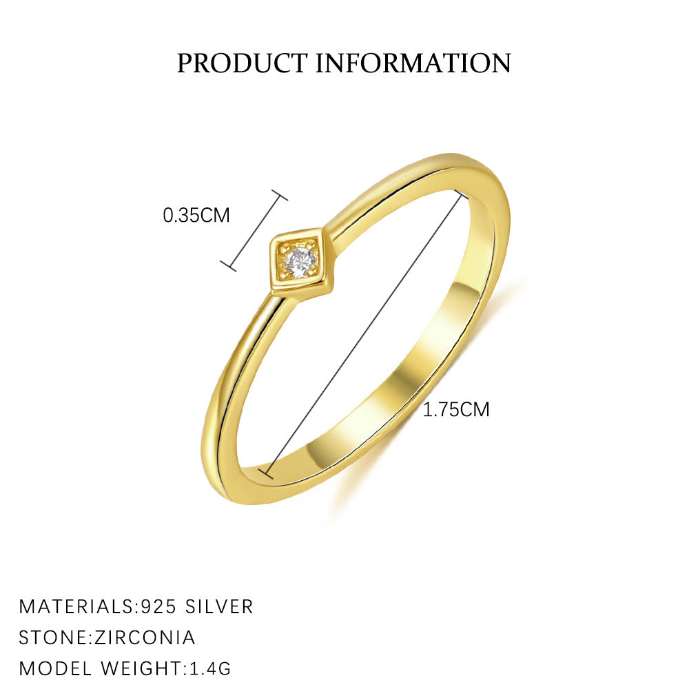 Zircon Geometric Single Rings — ring, view 4