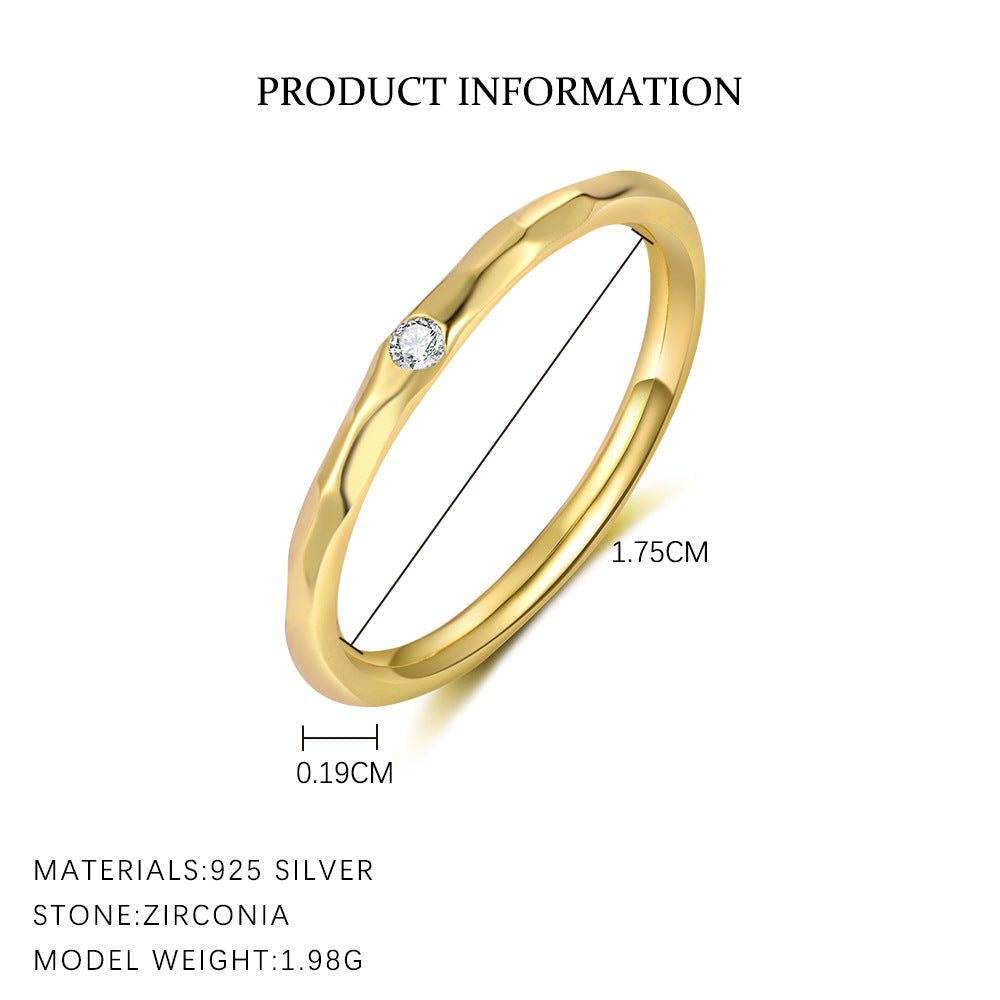 Zircon Geometric Single Rings — ring, view 5