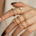 Layered Zircon Adjustable Ring — ring