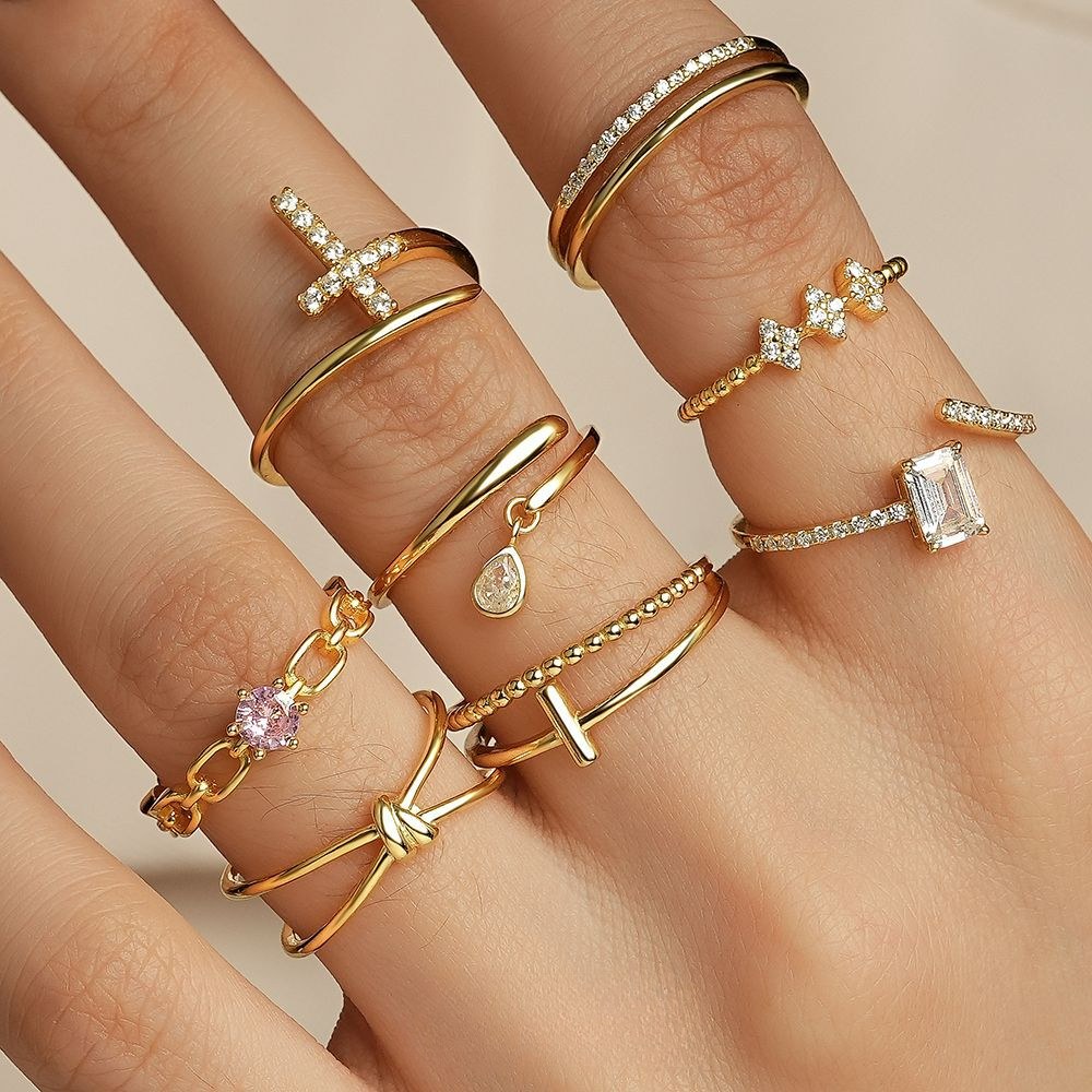 Layered Zircon Adjustable Ring — ring, view 2