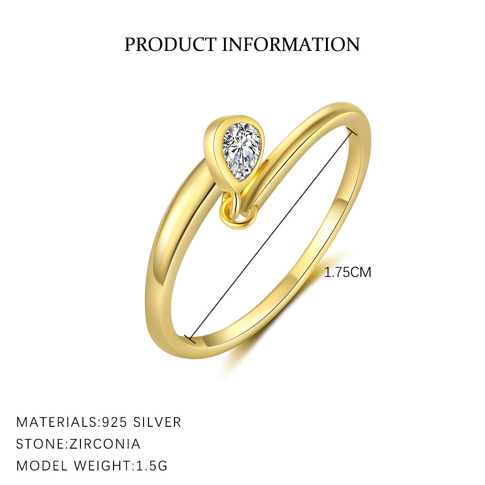 Layered Zircon Adjustable Ring — ring, view 5