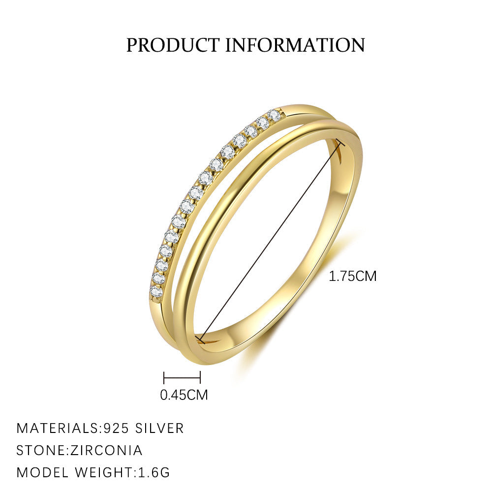 Layered Zircon Adjustable Ring — ring, view 9