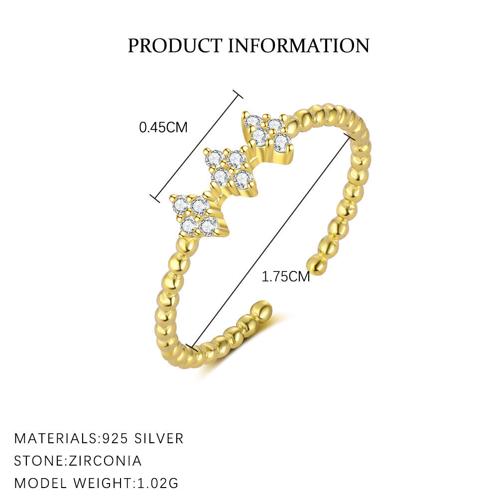 Layered Zircon Adjustable Ring — ring, view 11