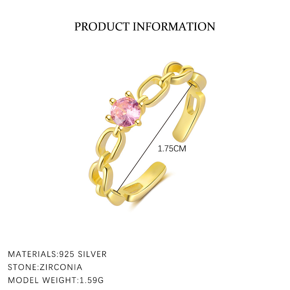 Layered Zircon Adjustable Ring — ring, view 12