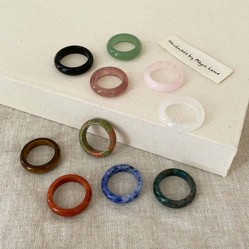 Faceted Crystal Statement Rings — ring